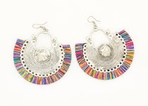 Multicolored Party Earrings with Tassels [8089]