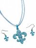 Blue Jewelry Corded Fleur de Lis