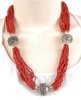 Red Glass Bead Tribal Necklace