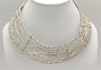 Silver Egyptian Memory Wire Jewelry Collar Necklace
