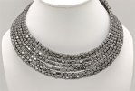 Tubular Beads Memory Wire Pull On Boho Choker Necklace