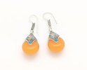 Tribal Afghan Belly Dancing Long Earrings in Silver Tone