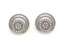Circle Chic Tribal Silver Earrings