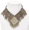 Boho Choker Necklace with Multicolored Enamel Work