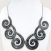 Chic Boho Jewelry Choker Necklace in Engraved Spiral Design