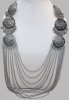 Nomadic Caravan Braided Silver Toned Necklace