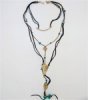 Hippie Boho Silhouette Multi Strand Necklace