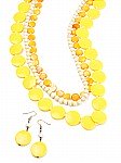 Wooden Fashion Jewelry in Yellow