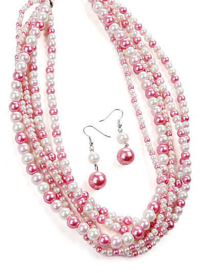 Pink Beaded Necklace