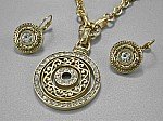 Rhinestone Necklace Pendant Set