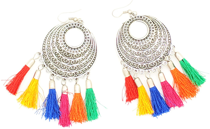 Rainbow Tassel Bohemian Party Earrings