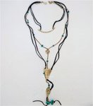 Hippie Boho Silhouette Multi Strand Necklace