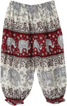 Red Kids Pants with Ankle Elastic [6847]
