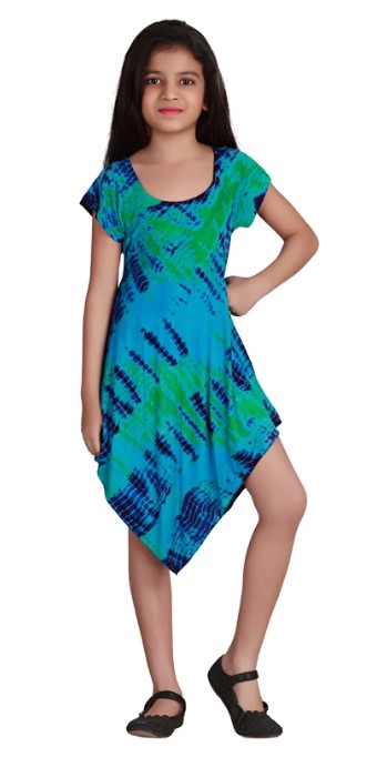 Radish Tie Dye Girls Hippie Dress Top | Kids | Green | Vacation, Beach ...