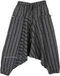 Striped Maroon Handloom Cotton Kid Harem Pants