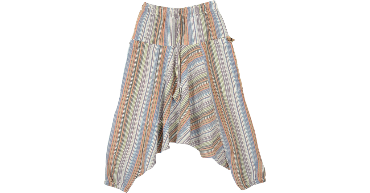 Fun Pack Striped Cotton Kid Aladdin Pants | Kids | Beige