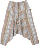 Hippie Unisex Aladdin Style Cotton Pants with Elastic Waist [7587]