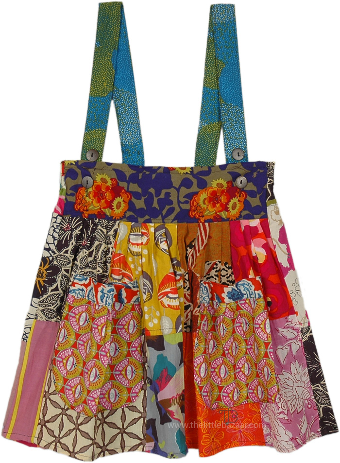 Little Girls Bohemian Patchwork Skirt