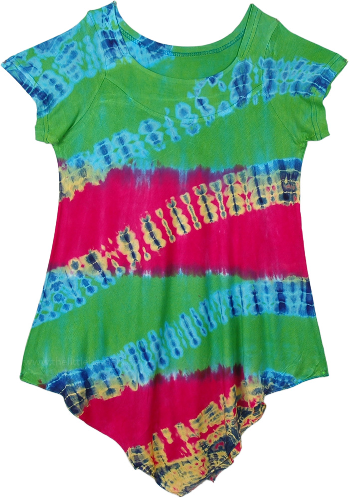 Radish Tie Dye Girls Hippie Dress Top