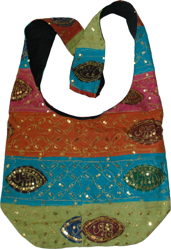 Shoulder Bag with Sequins