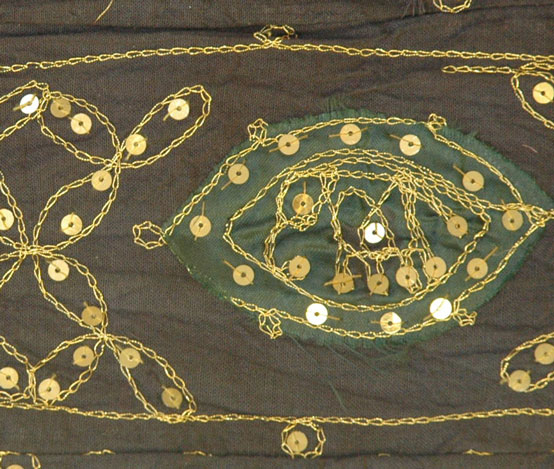 Black Golden Handbag with Sequins