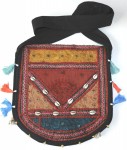 Bohemian Hand Embroidered Shoulder Bag with Mirrors