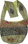 Bohemian Sequin Shoulder Purse Bag Green 