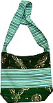 Palm Leaf Striped College Sling Bag