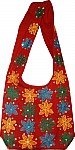 Tamarillo Red Embroidered Handbag Purse with Sequins