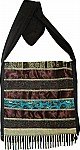 Striped Brocade Quilted Handbag [1559]