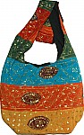 Fabric Handbag with Sequins