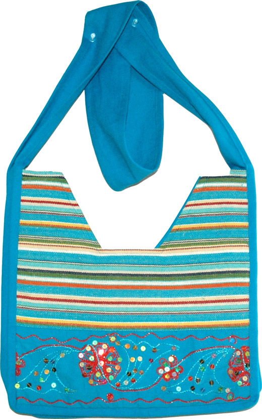 Bahama Blue Striped Handbag