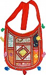 Bright Orange Patchwork Handbag