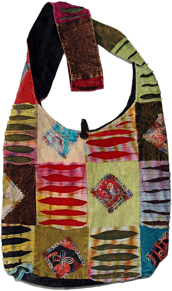 Bohemian Eclectic Tie Dye Shoulder Bag