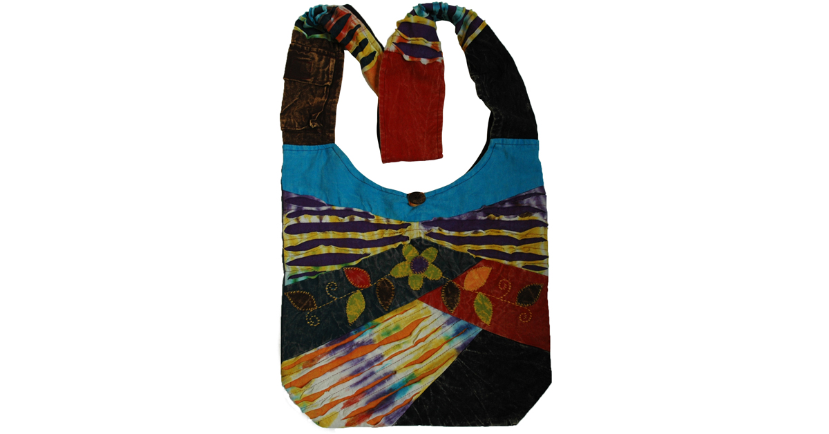 Bohemian Razor Bohemian Razor Tie Dye Shoulder Bag | Purses-Bags | Black | patchwork ...