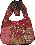 Patchwork and Sequins Handbag Purse