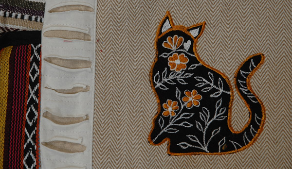 Floral Feline Cat Outdoor Boho Shoulder Bag