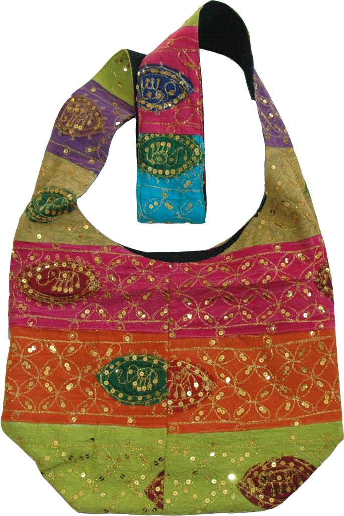 Bohemian Sequined Shoulder Handbag