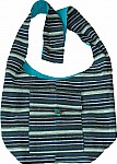 Blue Striped Shoulder Sling Bag