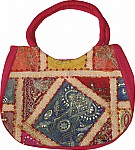 Pink Patchwork Sequined Purse Bag