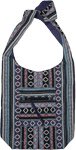 Blue and Black Sling Bag with Zipper Pocket [6938]