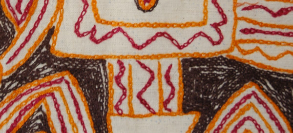 Embroidered Elephant Cream White Cross Body Bag