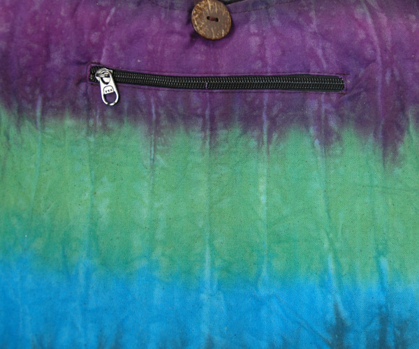 Tidal Hippie Cotton Shoulder Bag with Tie Dye