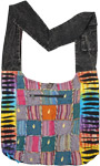 Tie Dye Razor Cut Patchwork Hippie Shoulder Bag [8346]
