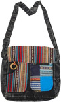 Multi Pocket Cotton Laptop Bag with Flap Opening [8347]