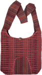 Bohemian Red Razor Cut Styled Woven Shoulder Bag