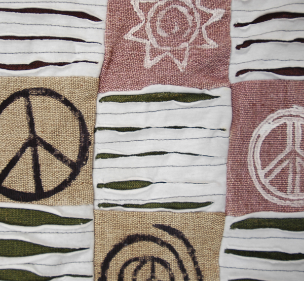 Subtle Hippie Style Peace Cotton Bag