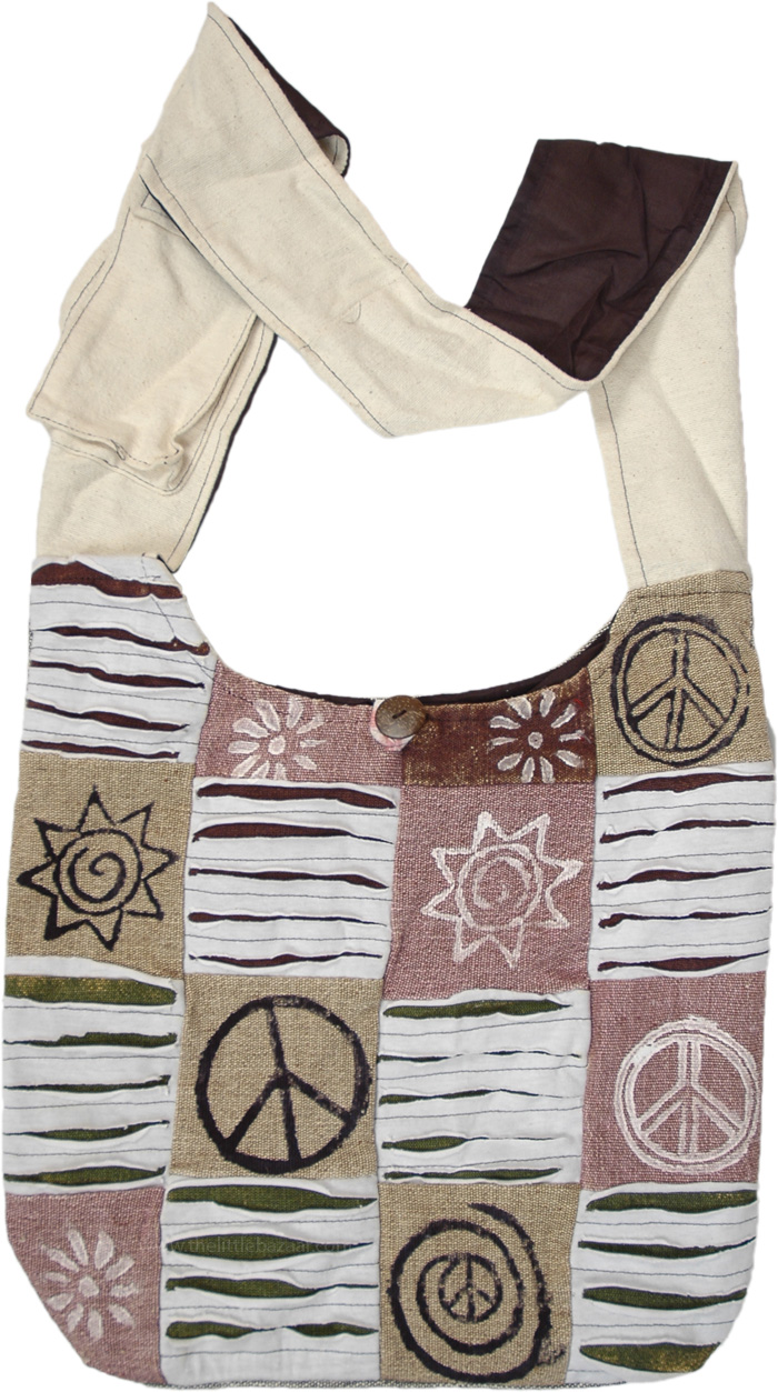 Peace Sign Boho Bag - Hippie Bag - Hobo Bags - Hippie Purse – the boho  hippie hut