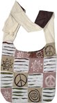 Subtle Hippie Style Peace Cotton Bag
