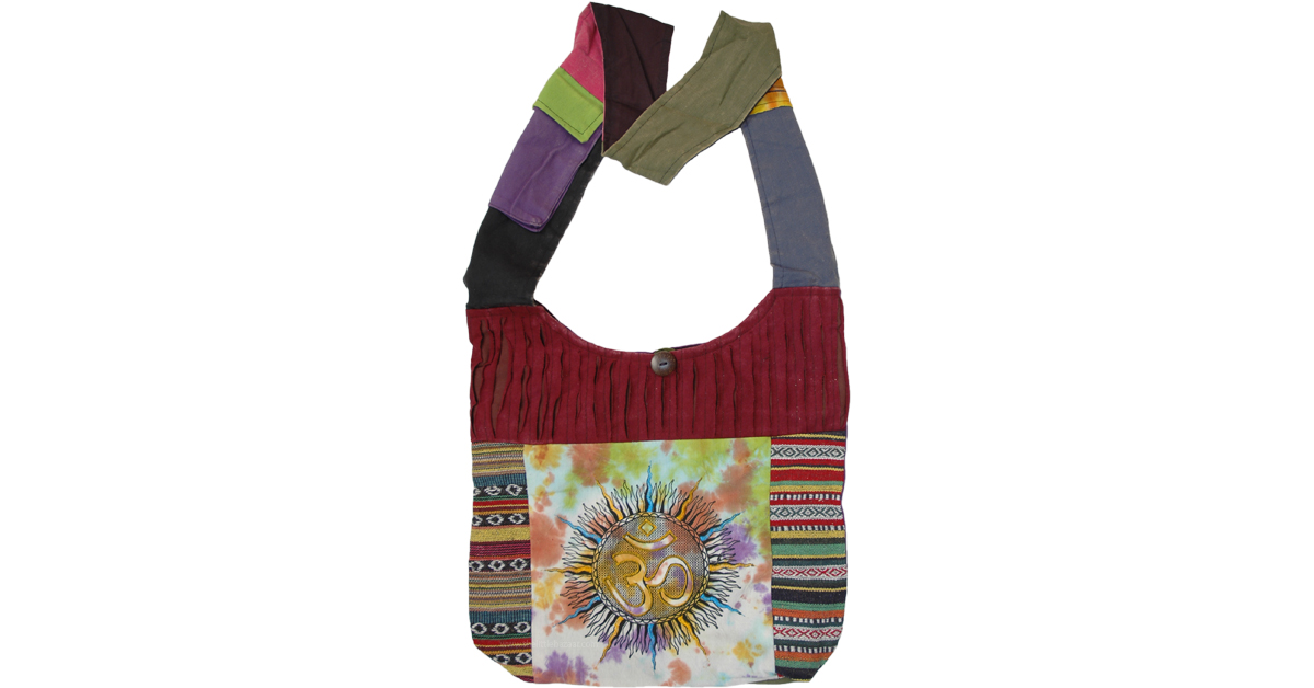 Thai Multicolored Cotton Shoulder Bag with Geometric Motif - Ideal Thai |  NOVICA